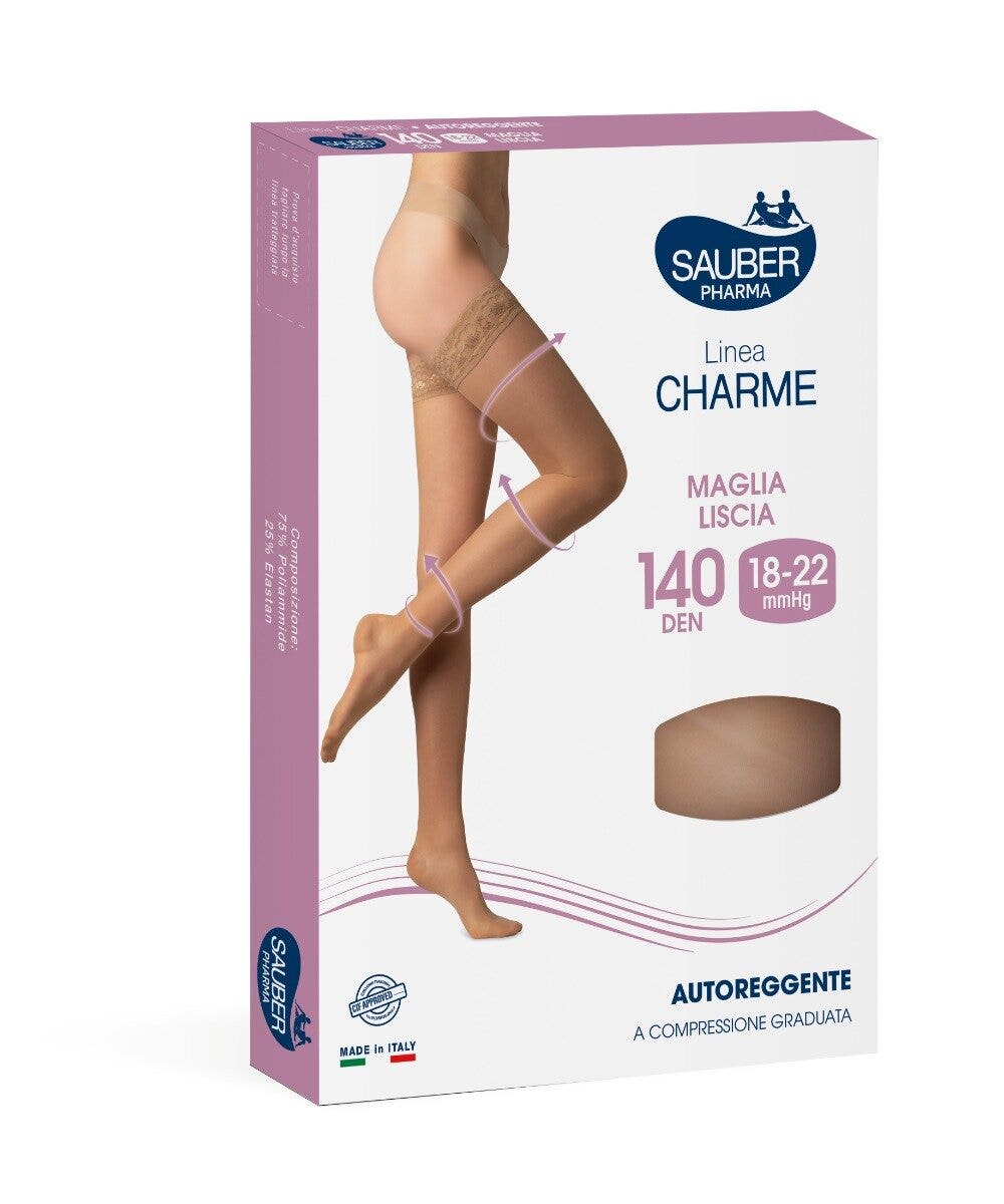 Sauber Linea Charme 140 Den Autoreggente Camel Taglia 3-4