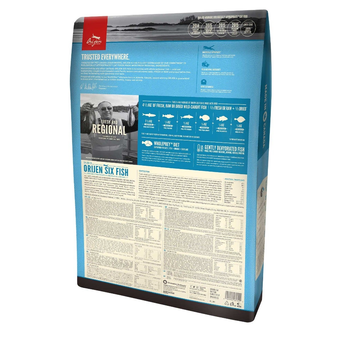 Orijen Six Fish Crocchette Di Pesce Per Gatti Sacco 5,4kg-1