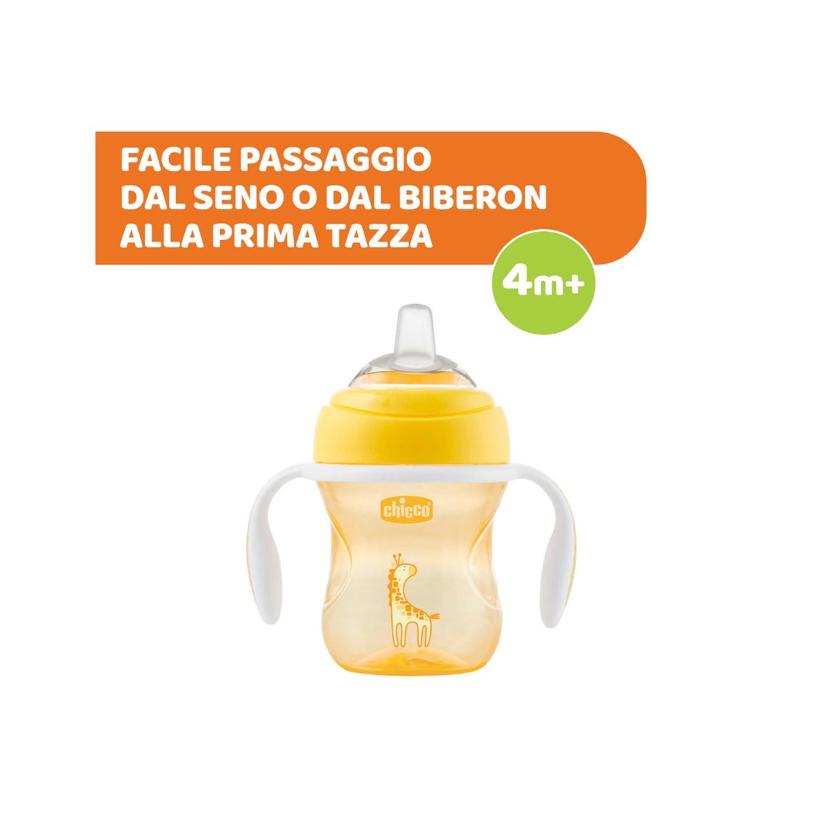 Chicco Tazza Transition Neutra Colore Giallo Per Bambini 4 Mesi+ 200ml-2