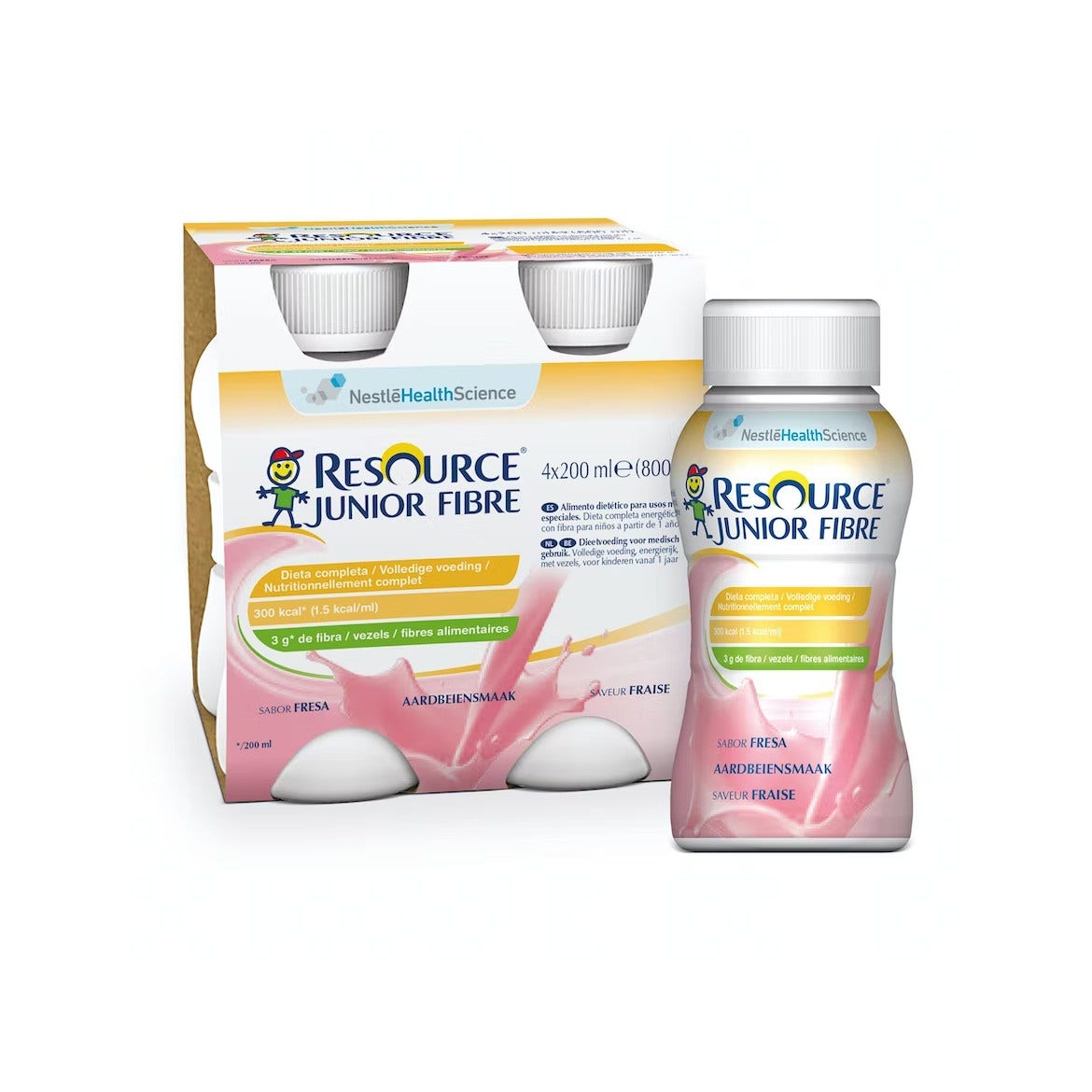 Resource Junior Fibre Fragola Bevanda Ipercalorica 4x200ml-5