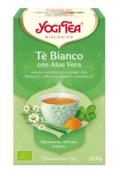 Yogi Tea Tè Bianco Con Aloe Vera Bio 17 Bustine Filtro