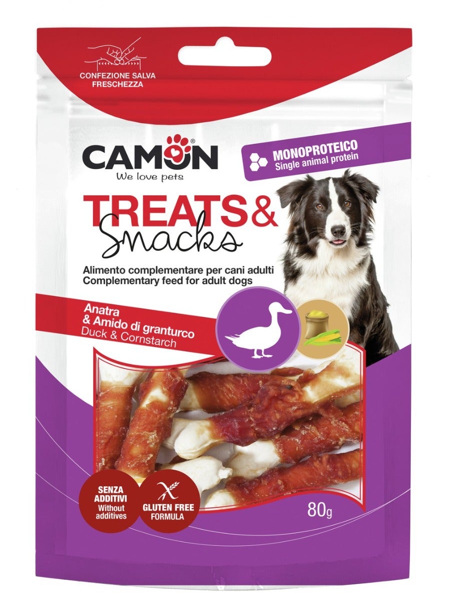 Camon Ossicini Arrotolati con Anatra Per Cani 80g-2