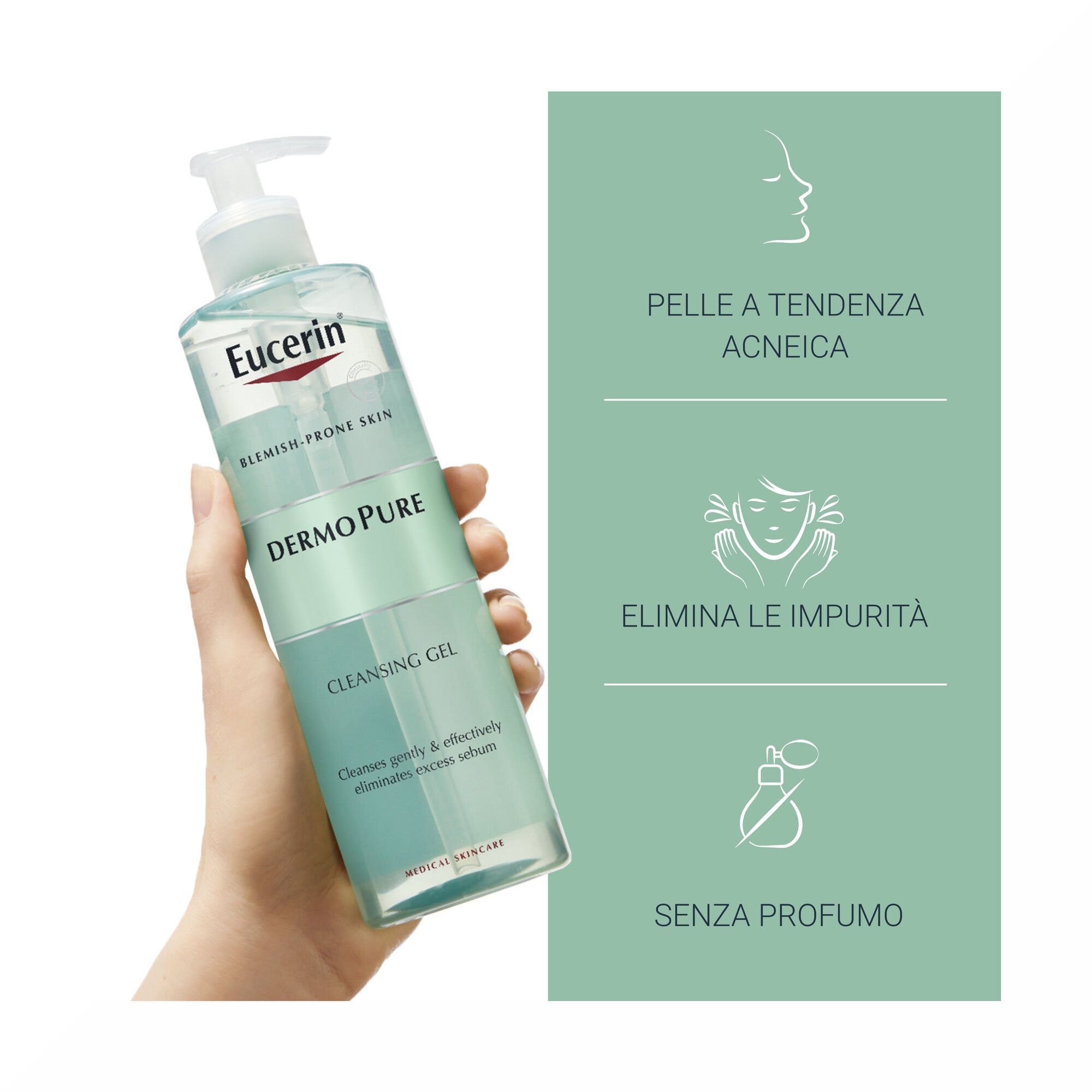 Eucerin DermoPurifyer Oil Control Gel Detergente 400ml-3