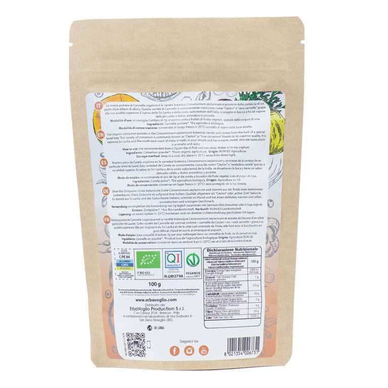 Erbavoglio Polvere Di Cannella Bio 100g-3