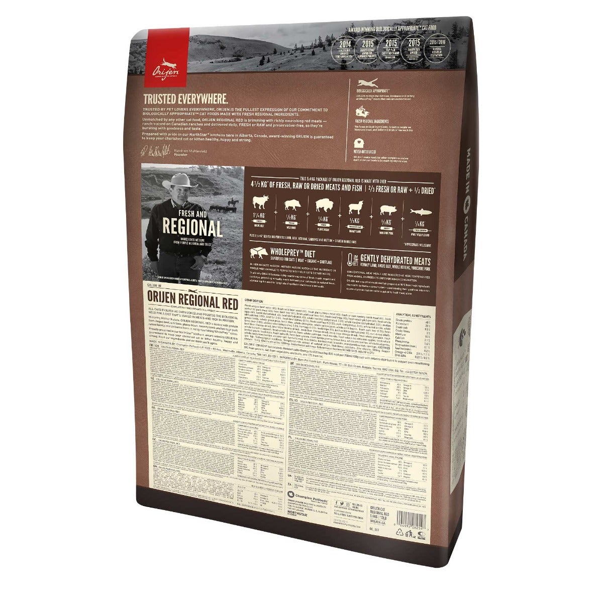 Orijen Regional Red Crocchette Manzo Angus E Cinghiale Per Gatti Sacco 340g-1