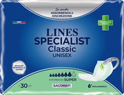Lines Specialist Classic Pannolone Sagomato Unisex Super 30 Pezzi-2