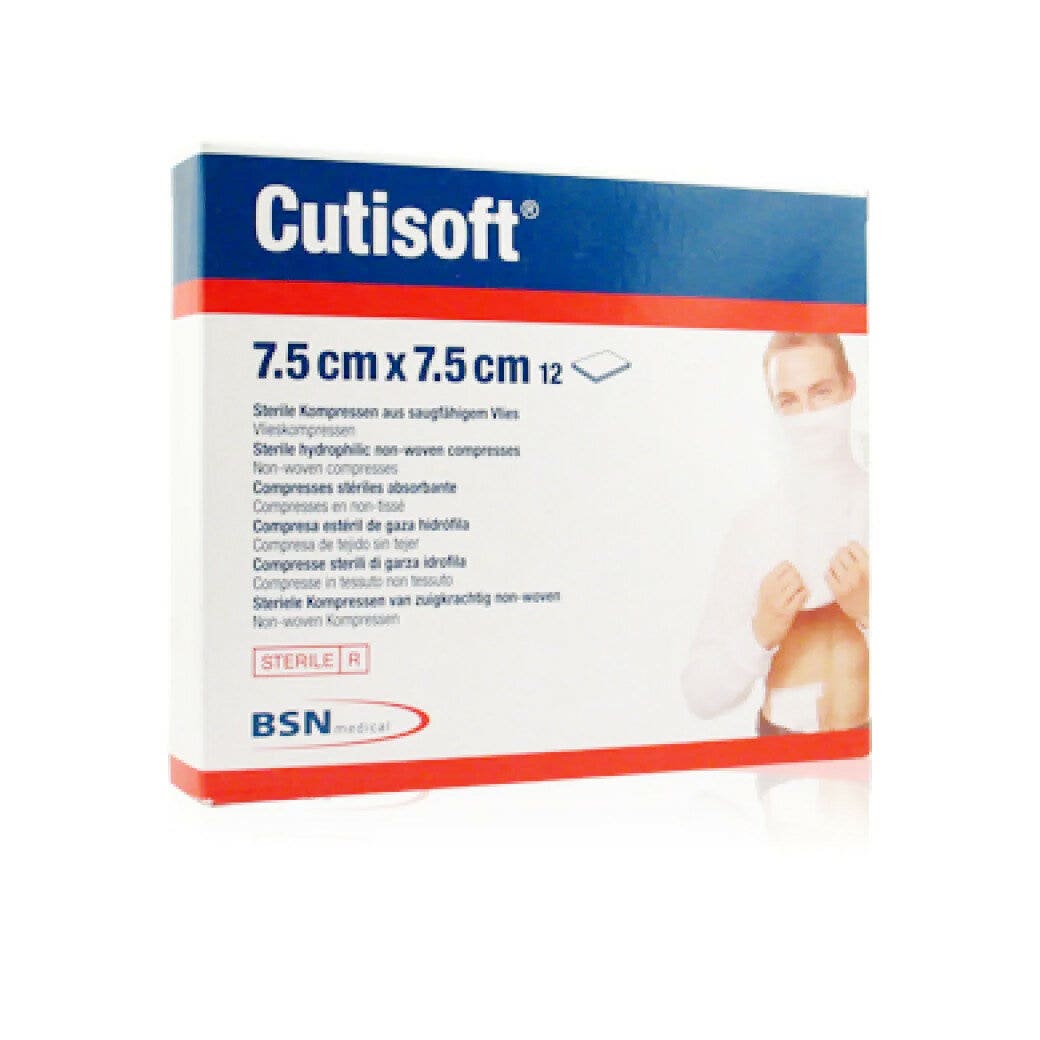 Garza Idrofila Compressa Cutisoft TNT 7,5x7,5cm 12 Pezzi-1
