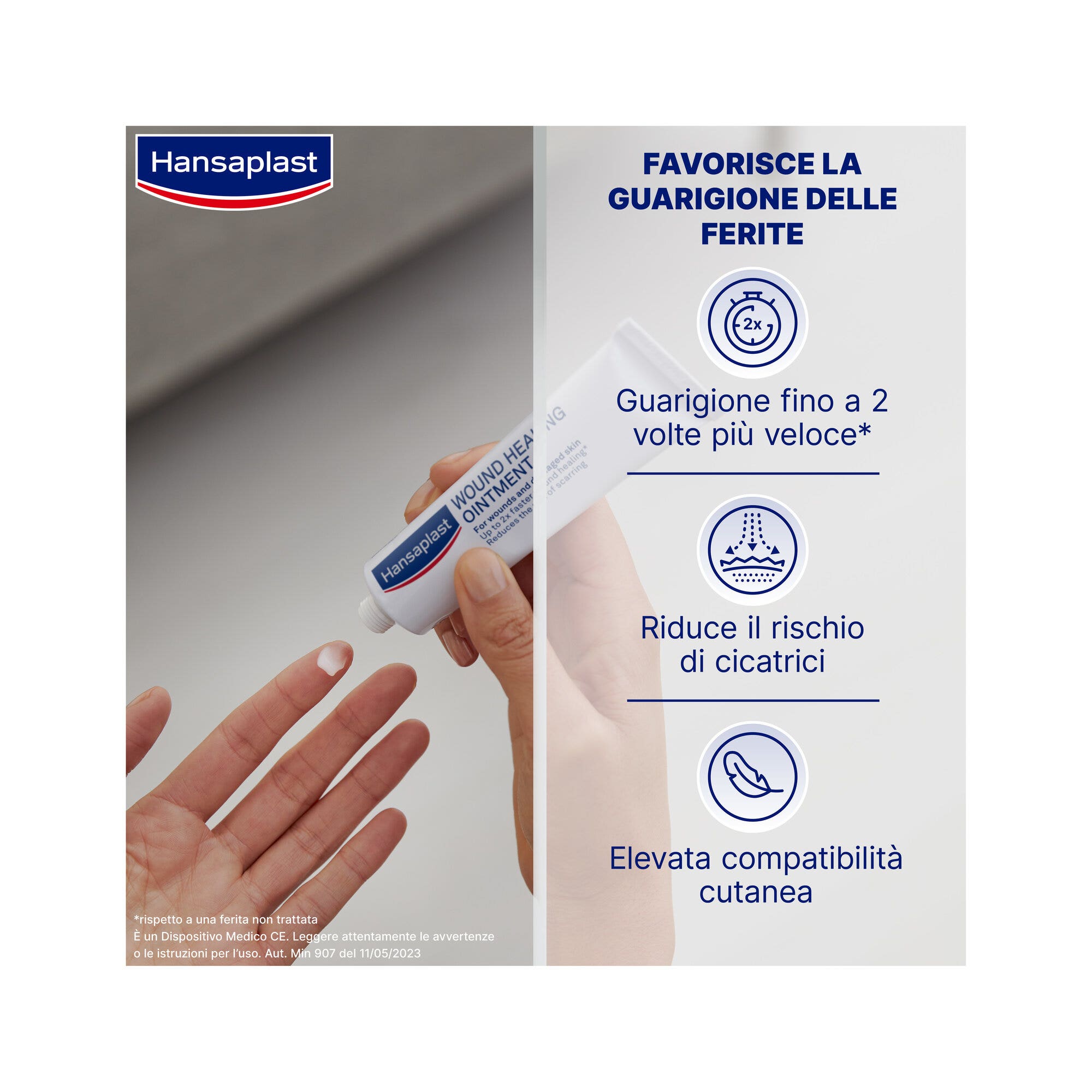 Hansaplast Pomata Cicatrizzante Crema Cicatrici Per Ferite E Pelle Danneggiata 20g-2