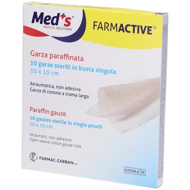 Garza Farmactive Paraffinata 10x10cm 10 Pezzi-0