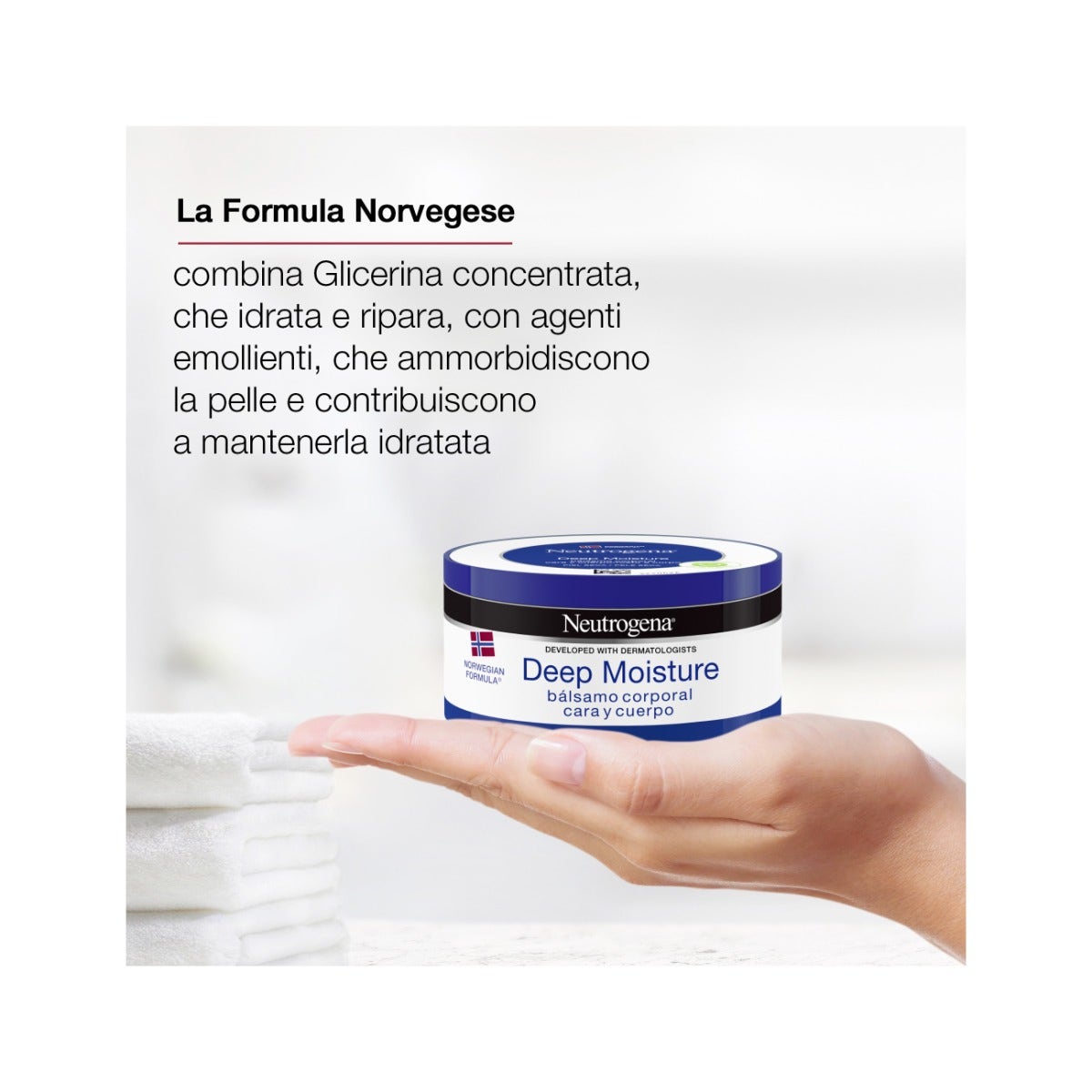 Neutrogena Deep Moisture Comfort Crema Viso e Corpo per Pelle Normale e Secca formula Norvegese 300ml-8