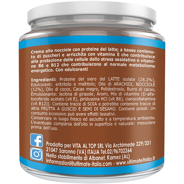 Ultimate Protein Cream Crema Spalmabile Nocciola 250g  - 4