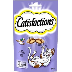 Catisfactions Snack All'Anatra Per Gatti Bustina 60g-1