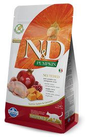 Farmina N&D Pumpkin Neutered Quaglia E Zucca Gatti Adulti Sterilizzati Sacco 1,5kg-3