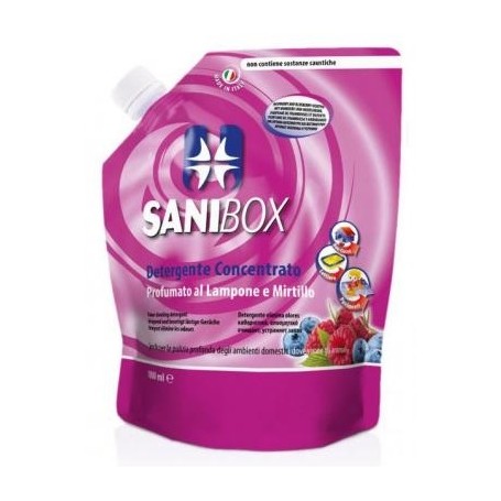 Sanibox Lampone e Mirtillo Detergente Concentrato 1 Litro