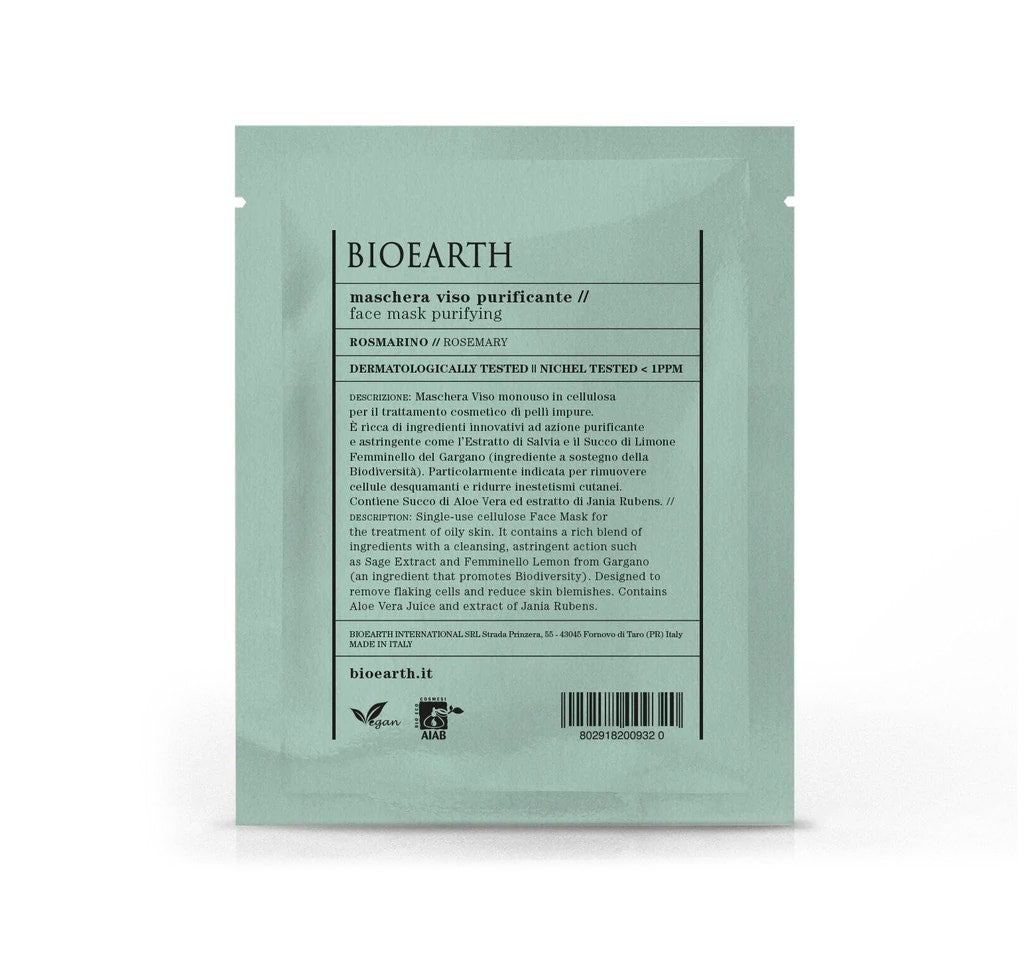 Bioearth Maschera Viso Purificante Per Pelli Impure Viso 15ml-1