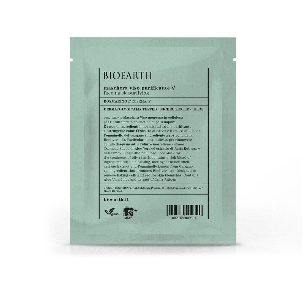 Bioearth Maschera Viso Purificante Per Pelli Impure Viso 15ml-1