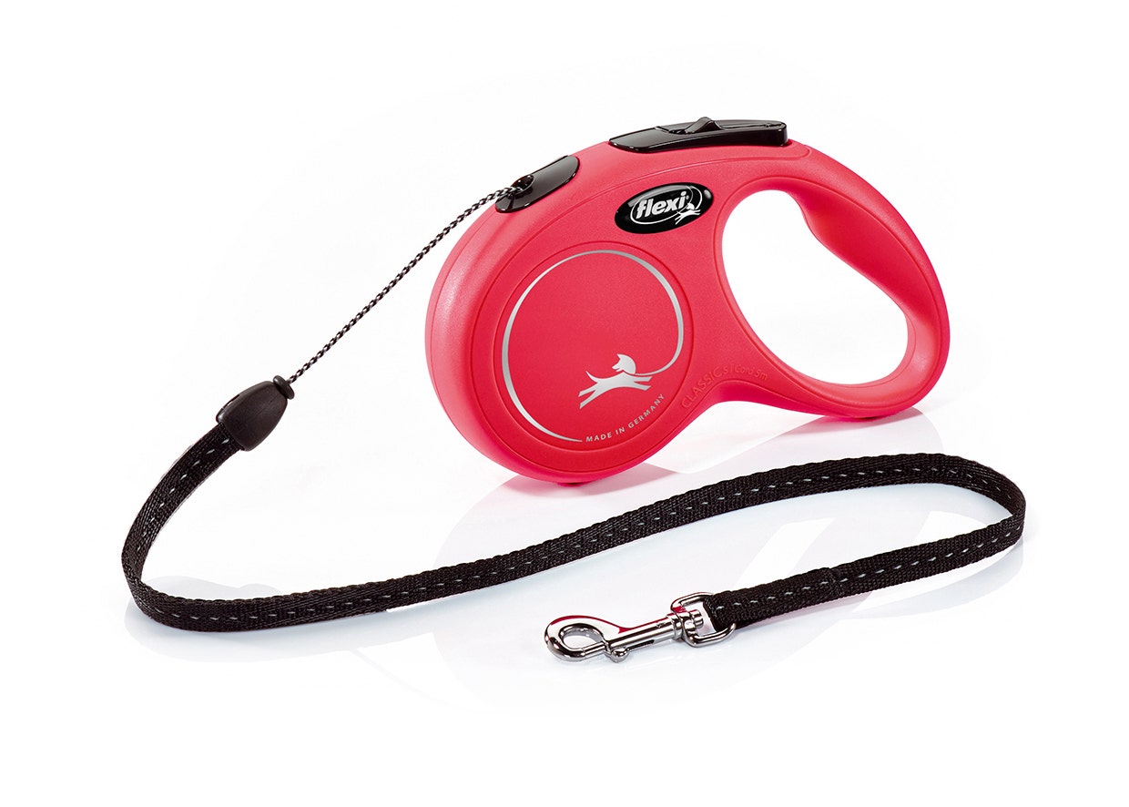 Flexi New Classic In Corda Guinzaglio Per Cani Colore Rosso Taglia S 5m-1