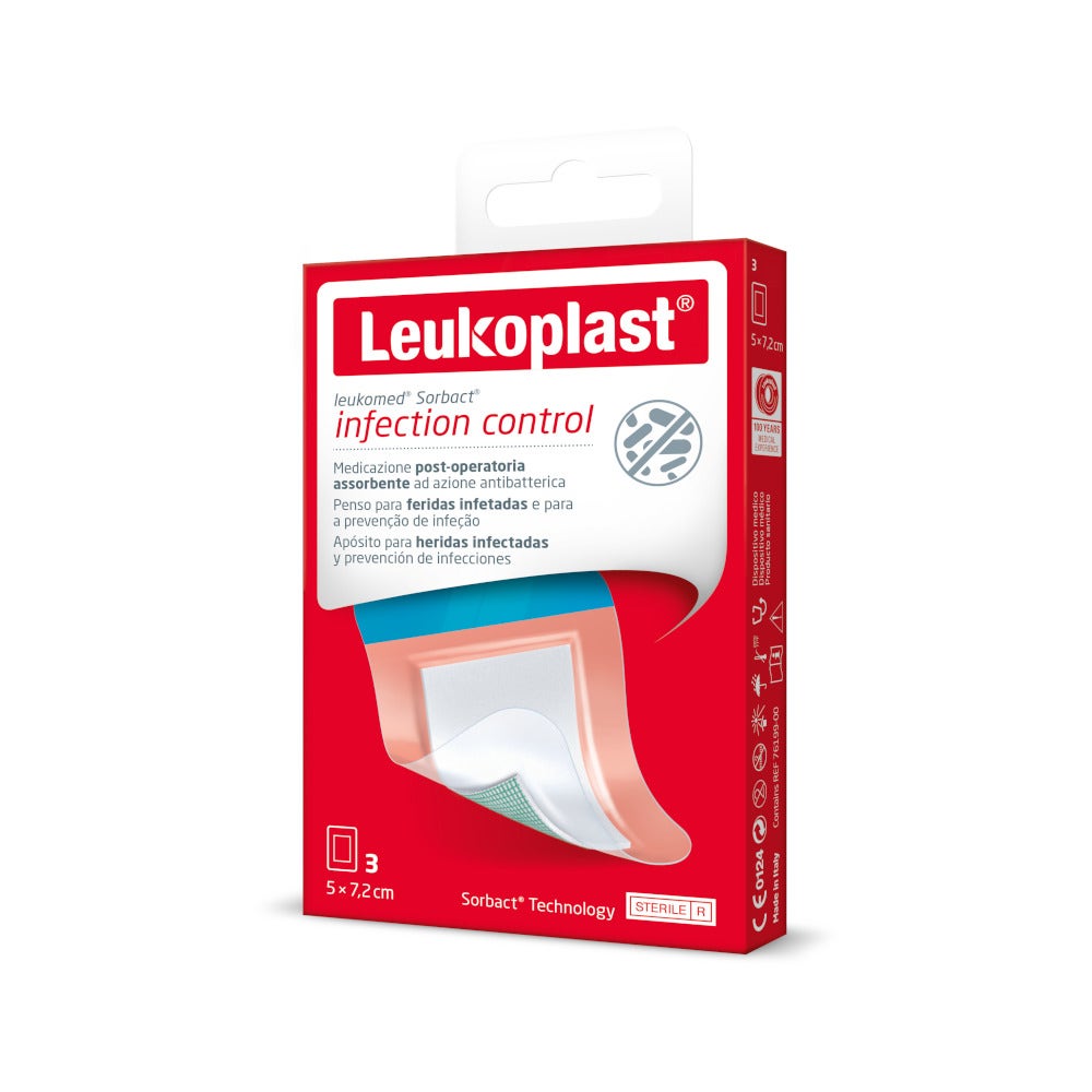 Leukomed Sorbact 3 Cerotti 5x7,2cm-5