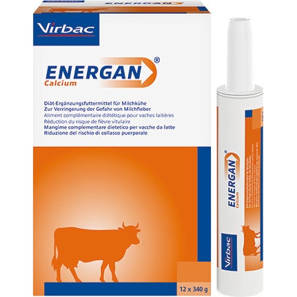 Energan Calcium Mangime Dietetico Con Calcio Per Vacche Da Latte 12 Tubi Siringhe-1