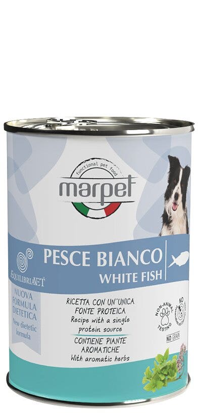 Marpet Aequilibriavet Dog Pesce Bianco Cibo Umido Per Cani Adulti Scatoletta 400g-3