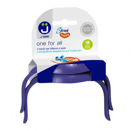 J Bimbi One For All Manici Per Biberon E Tazze Viola 2 Pezzi-1