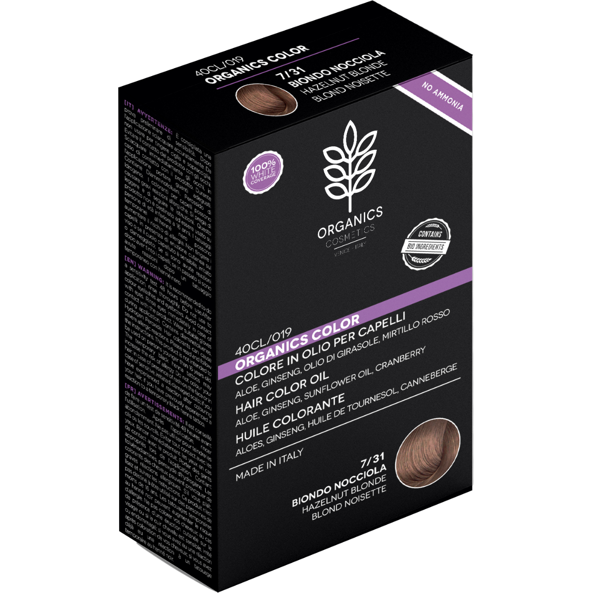 Organics Cosmetics Colore In Olio Per Capelli 7/31 Biondo Nocciola-1