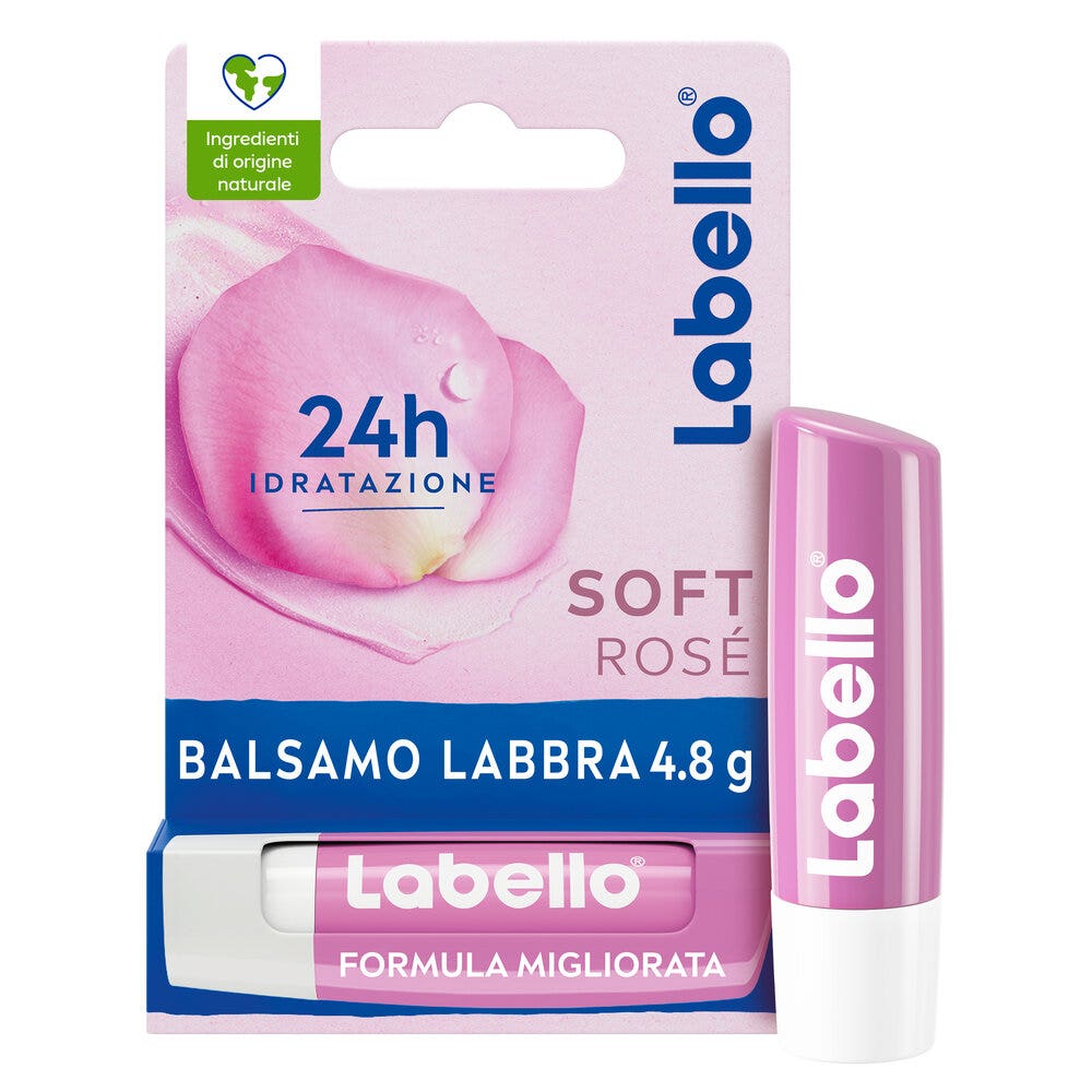 Labello Soft Rosé Burrocacao Labbra Colorato E Idratante Con Estratto Di Rosa 4,8g-1
