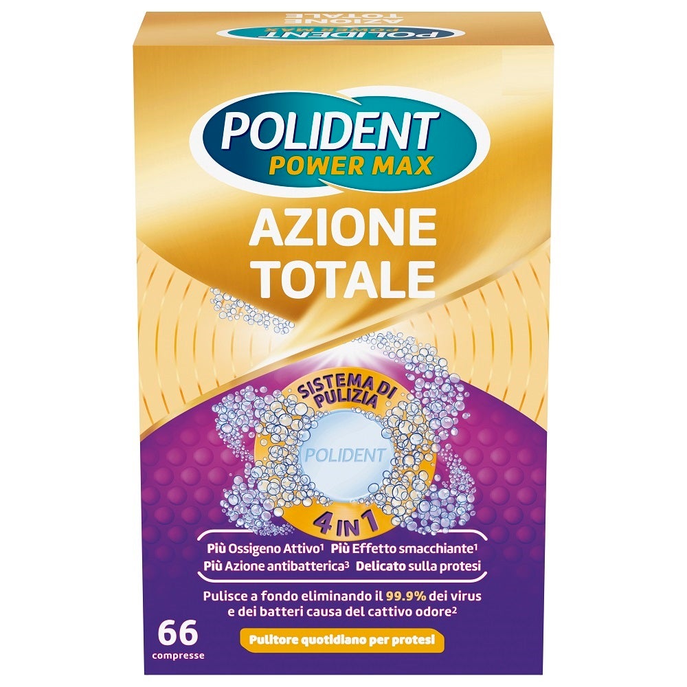 Polident Azione Totale Pulitore Protesi Dentale Quotidiano 66 Compresse -1