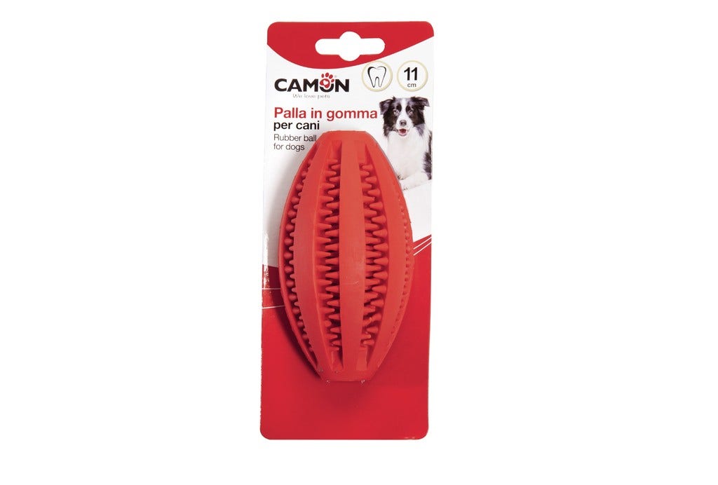 Camon Gioco In Gomma Dental Fun Palla Rugby Per Cani-2