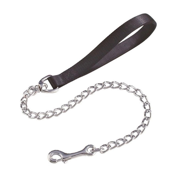 Camon Guinzaglio In Nylon Con Catena In Acciaio Per Cani Colore Nero 2,5x800mm-1