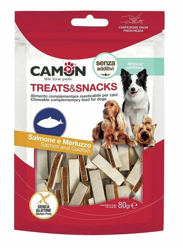 Camon Sandwich con Salmone e Merluzzo Per Cani 80g-2