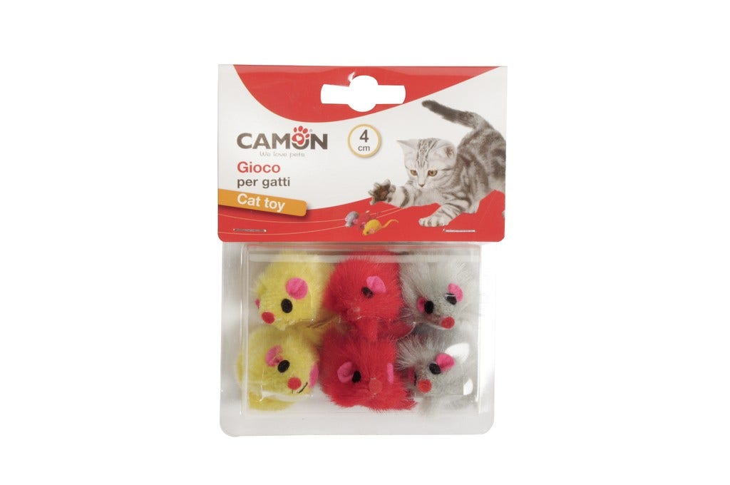 Camon Gioco Per Gatti Topino Mini colorato-2