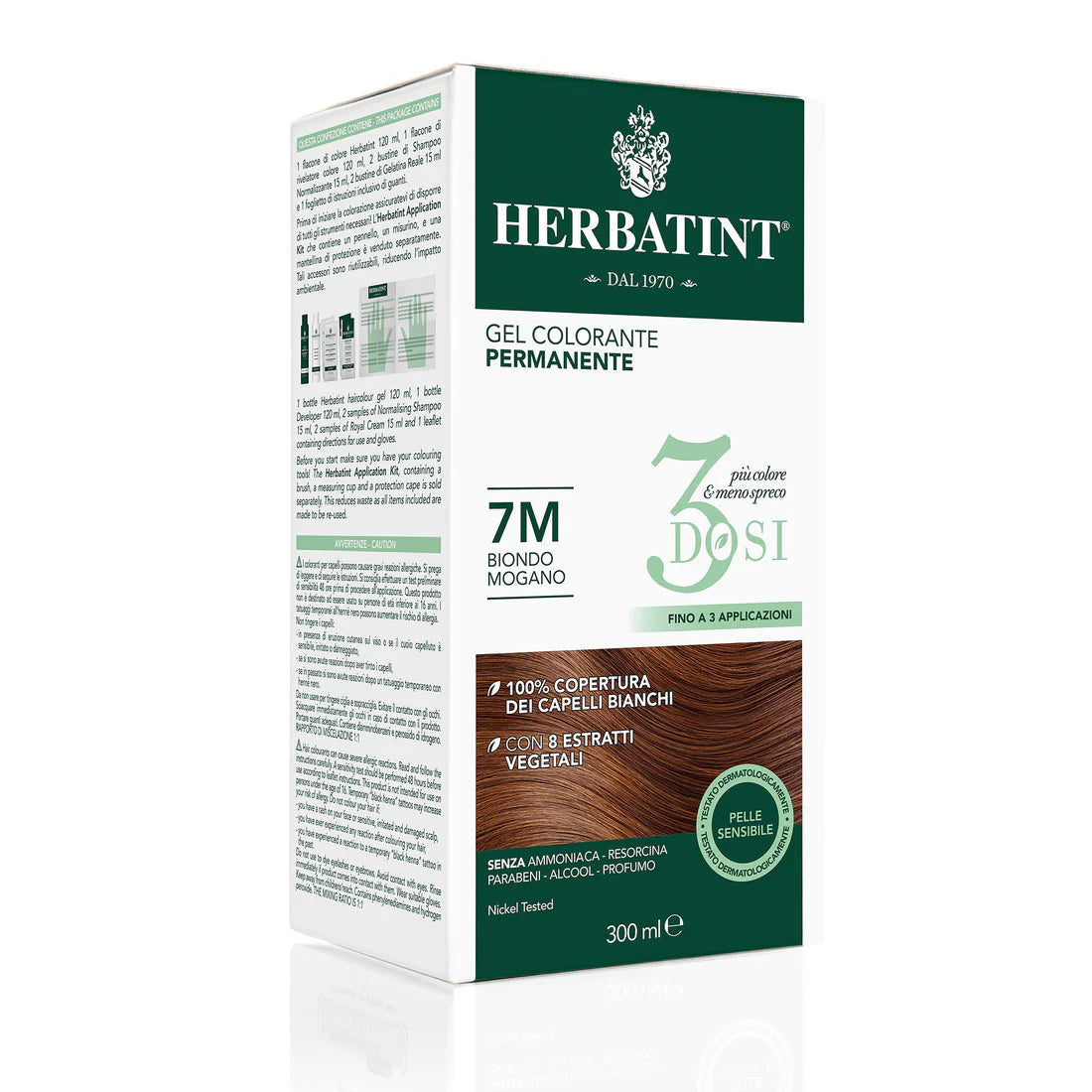 Herbatint Tintura Per Capelli Gel Permanente 7M Biondo 300ml