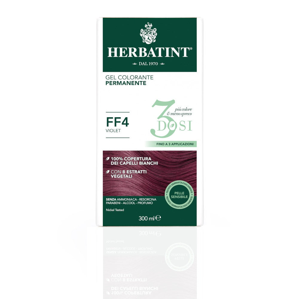 Herbatint Tintura Per Capelli Gel Permanente FF4 Violet 3 Dosi 300ml-2