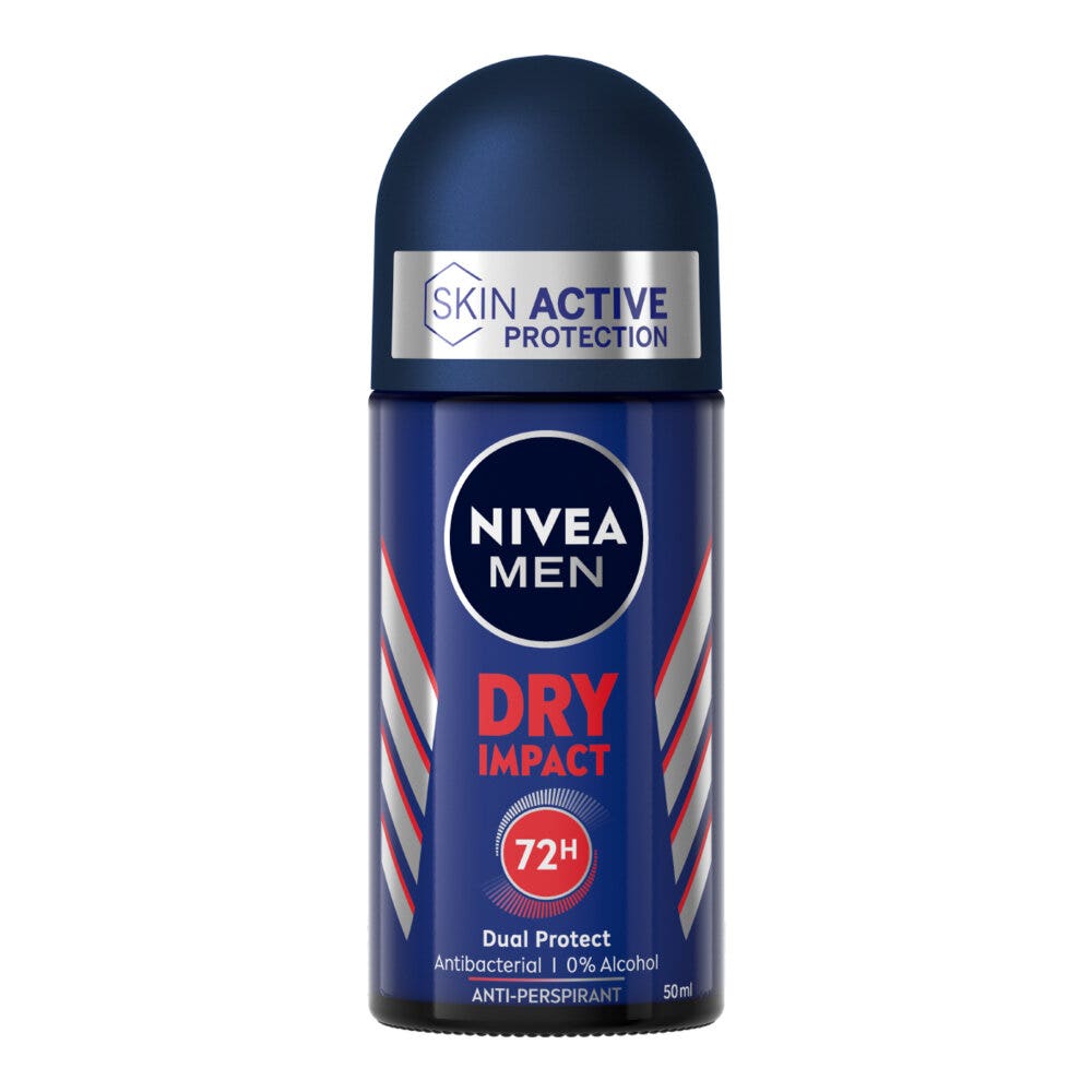 Nivea Men Dry Impact Deodorante Roll on 50ml Uomo Per 72h Di Protezione Antitraspirante-8