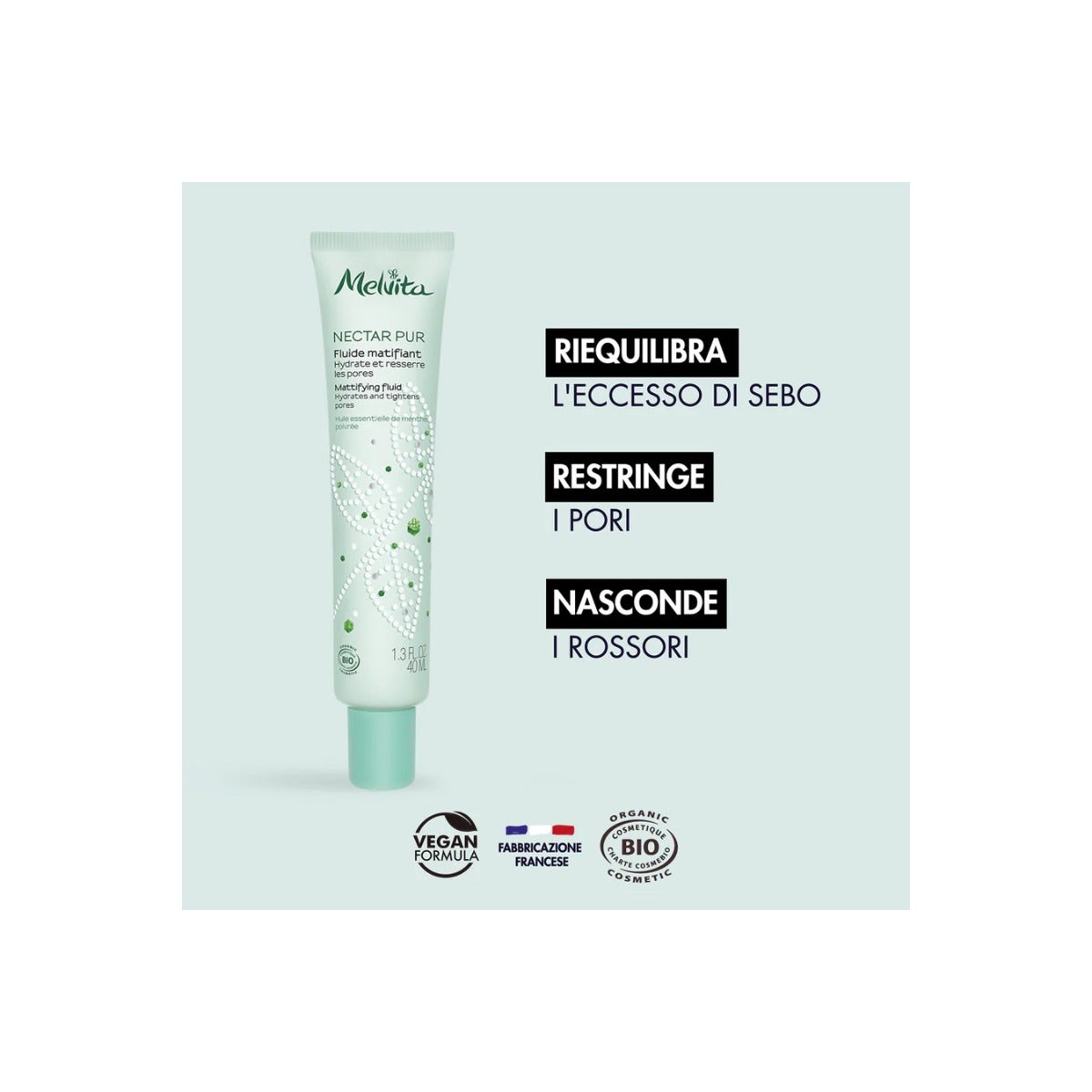 Melvita Fluido Opacizzante Nectar Pur 40ml-1