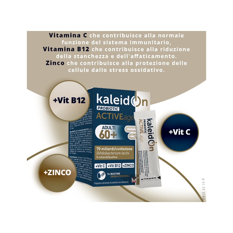 Kaleidon Probiotic Active Age 60+ Adulti 14 Bustine-3