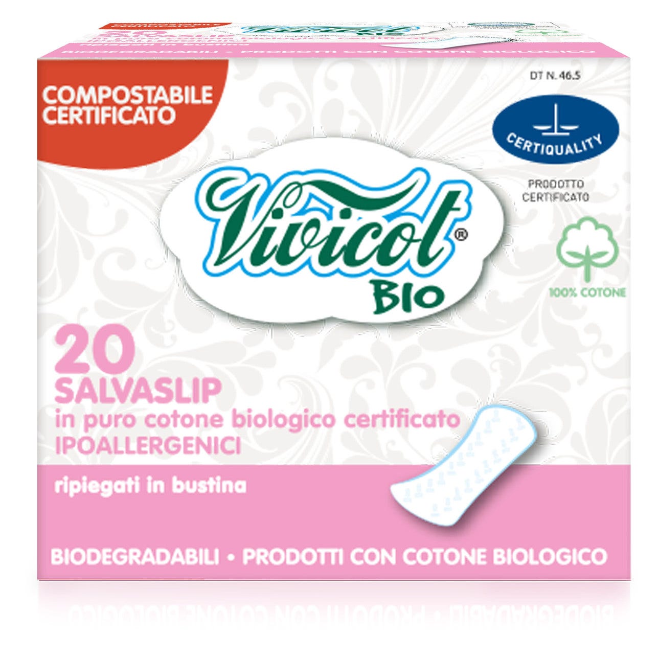 Vivicot Salvaslip Cotone Ripiegati In Bustina 20 Pezzi-1