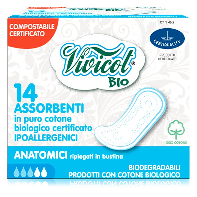 Vivicot Assorbenti Anatomici Cotone 14 Pezzi-1
