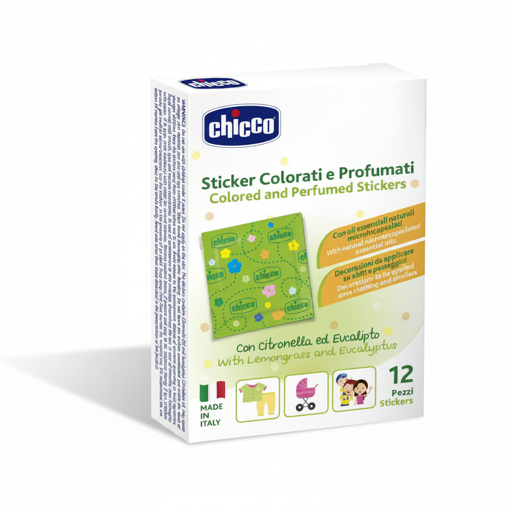 Chicco Natural Zanza Sticker Antizanzara Colorati E Profumati 12 Pezzi