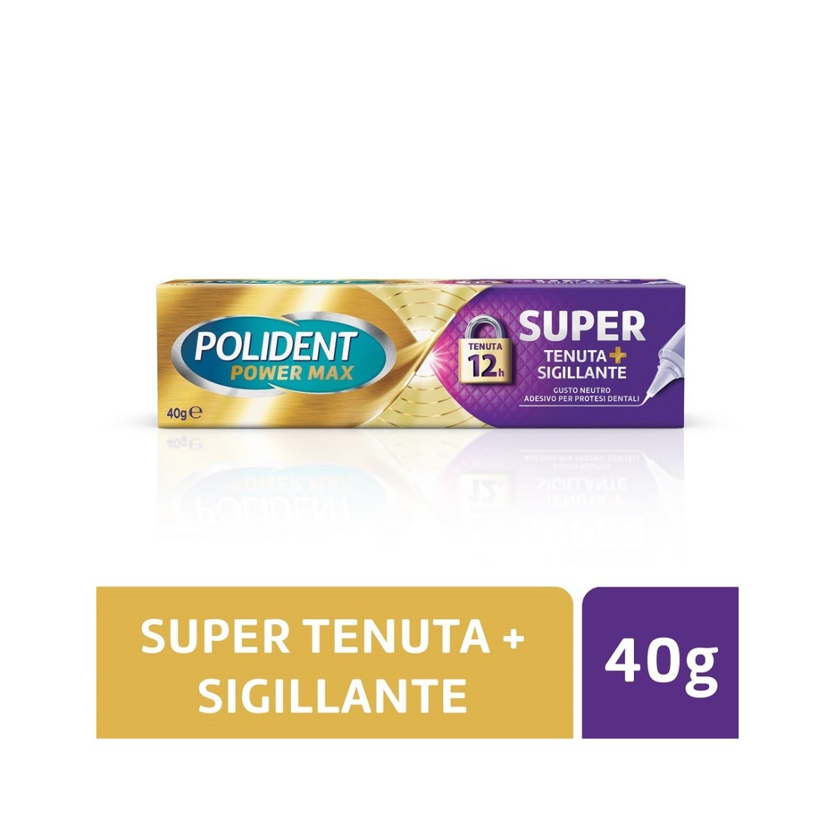 Polident Super Tenuta+Sigillante Adesivo Per Protesi Dentale Gusto Neutro 40g-6