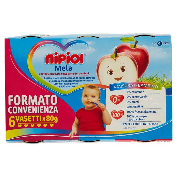 Nipiol Omogeneizzato Mela 6x80g-1