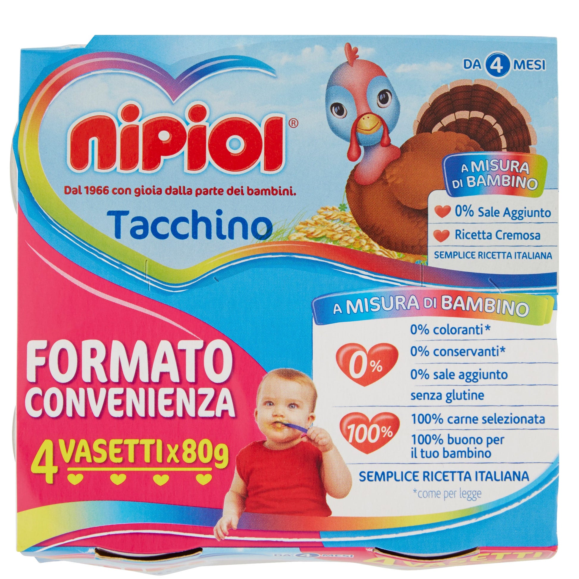 Nipiol Omogeneizzato Tacchino 4x80g  - 1
