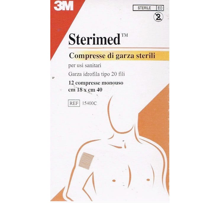 Sterimed Nexcare Compresse Di Garza Sterili 18x40cm 12 Pezzi-3