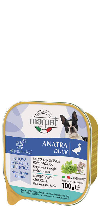 Marpet Aequilibriavet Anatra Cibo Umido Per Cani Adulti Vaschetta 100g-1