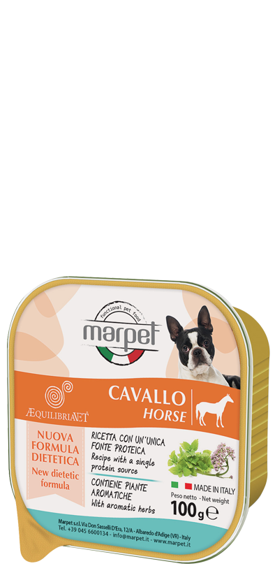 Marpet Aequilibriavet Cavallo Cibo Umido Per Cani Adulti Vaschetta 100g-1