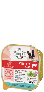 Marpet Aequilibriavet Vitello Cibo Umido Per Cani Adulti Vaschetta 100g-1