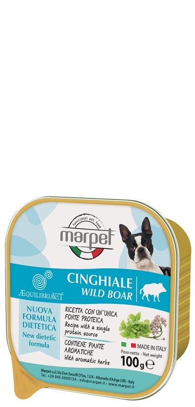 Marpet Aequilibriavet Cinghiale Cibo Umido Per Cani Adulti Vaschetta 100g-2