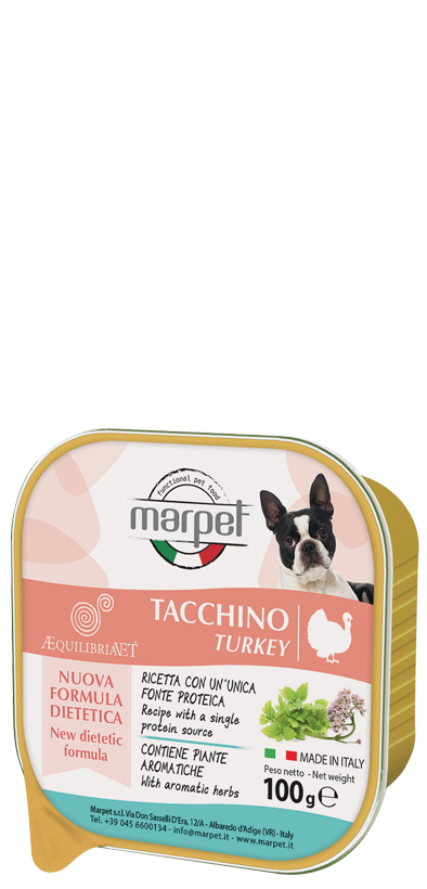 Marpet Aequilibriavet Tacchino Cibo Umido Per Cani Adulti Vaschetta 100g-1