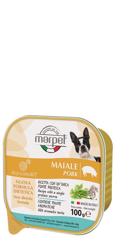 Marpet Aequilibriavet Maiale Cibo Umido Per Cani Adulti Vaschetta 100g-1